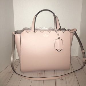 Large blush pink Kate Spade satchel tote